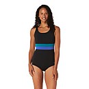 Banded Colorblock One Piece - Speedo Black | Size 8