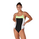 Colorblock Relay Back with Shelf Bra One Piece - Anthracite | Size 8/34