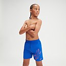 Boys' Hyper Boom Logo 15" Swim Shorts Blue/Orange - S