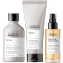L'Oréal Professionnel Silver Shampoo, Conditioner and Oil Trio