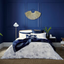 Ted Baker Linear Floral Duvet Cover - Blue - Double