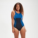Women's Shaping Enlace Printed Swimsuit Black/Blue - 32