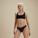 Flu3nte Foil Cheeky Solid Scoop Bikini Bottom - Black | Size M