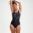 Women's HyperBoom Placement Muscleback Swimsuit Black/Grey - 32