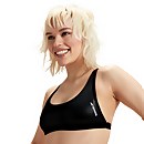 Flu3nte Foil Convertible Strap Solid Bikini Top - Black | Size XS