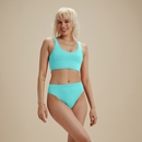 Braga de bikini de cintura alta de FLU3NTE, azul - 2XL