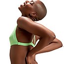 Flu3nte Convertible Strap Solid Bikini Top - Green | Size XS
