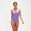 Bañador con tirantes finos ajustables para mujer, lila - 34