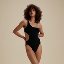 FLU3NTE Asymmetric Swimsuit Black - 2XL