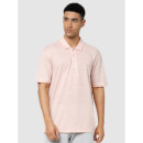 Light Pink Regular Fit Solid T-Shirt - S