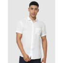 White Solid Regular Fit Shirt - XXL