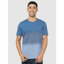 Blue Ombre Regular Fit T-Shirt - S