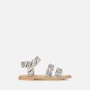 EMU Australia Kids' Steph Zebra-Print Faux Leather Sandals - UK 1 Kids
