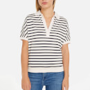 Tommy Hilfiger Striped Lyocell-Blend Polo Top - S