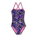 Printed Double X Back One Piece - Blue Purple | Size 20