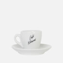 Café Kitsuné Men's Small Cup & Saucer - White