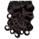 LullaBellz Thick 20 1-Piece Curly Clip in Hair Extensions - Dark Brown