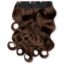 LullaBellz Thick 20 1-Piece Curly Clip in Hair Extensions - Coco Brown