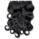 LullaBellz Thick 20 1-Piece Curly Clip in Hair Extensions - Jet Black