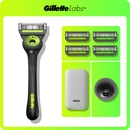 Gillette Labs Neon Night Razor, Travel Case and 4 Blade Refills