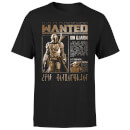 Star Wars The Mandalorian Wanted Men's T-Shirt - Black