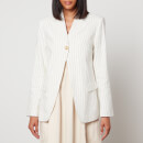 Aligne Harrison Linen-Blend Pinstripe Blazer - EU 38/UK 10