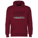 Star Wars The Mandalorian Helmets Line Art - Light Base Hoodie - Burgundy