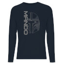 Star Wars The Mandalorian Mando Men's Long Sleeve T-Shirt - Navy