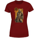 Star Wars The Mandalorian Composition Women's T-Shirt - Burgundy