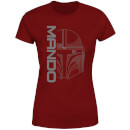 Star Wars The Mandalorian Mando Women's T-Shirt - Burgundy