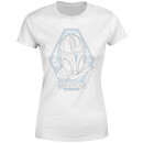 Star Wars The Mandalorian Mando Line Art Badge Women's T-Shirt - White