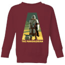 Star Wars The Mandalorian Artistic Pose Kids' Sweatshirt - Burgundy