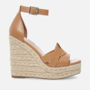 Steve Madden Sivian Leather Wedged Sandals - UK 3