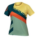 SingleTrack Print T-Shirt LTD für Damen - Sattes Teal - XL