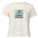 Pokémon Pokédex Bulbasaur #0001 Women's Cropped T-Shirt - Cream