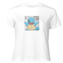 Pokémon Pokédex Squirtle #0007 Women's Cropped T-Shirt - White