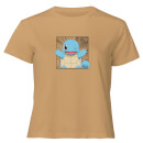 Pokémon Pokédex Squirtle #0007 Women's Cropped T-Shirt - Tan