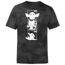 Pokemon Generation 7 Monochrome Starters Men's T-Shirt - Black Tie Dye