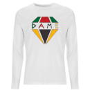 Creed DAME Diamond Logo Men's Long Sleeve T-Shirt - White