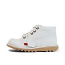 Junior Unisex Kick Hi Zip Vegan Leather Alternative White - 1 Junior Unisex Kick Hi Zip Vegan Leather Alternative White - 1