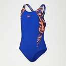Bañador HyperBoom Muscleback con estampado de contraste para niña, azul marino/azul - 5-6