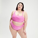 Women's Plus Size Asymmetric Bikini Purple - 50