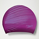 Bedruckte Badekappe für langes Haar für Erwachsene Beere/Violett - ONE SIZE