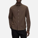 BOSS Black Cotton-Blend Twill Shirt - S