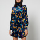 MAX&Co Floral Velvet-Jersey Tunic Dress - L