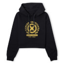 X-Men Xavier Institute For Gifted Youngsters Drk Women's Cropped Hoodie - Black
