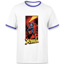 X-Men Cyclops Energy Beam Men's Ringer T-Shirt - White/Navy