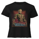 Guardians of the Galaxy I Am Retro Groot! Women's Cropped T-Shirt - Black