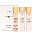 Chanel Coco Mademoiselle Eau de Toilette Twist & Spray 3 x 20ml Refills Chanel Coco Mademoiselle Eau de Toilette Twist & Spray 3 x 20ml Refills