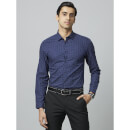 Celio Casual Printed Navy Blue Long Sleeves Shirt - S